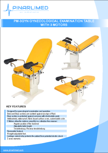 PM-3GYN GYNOCOLOGICAL EXAMINATION CHAIR WITH 3 MOTORS